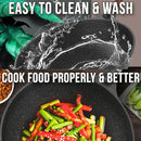 idrop 32CM Non Stick 5 Layer  Scratch Resistant Frying Cooking Wok with Lid Cover