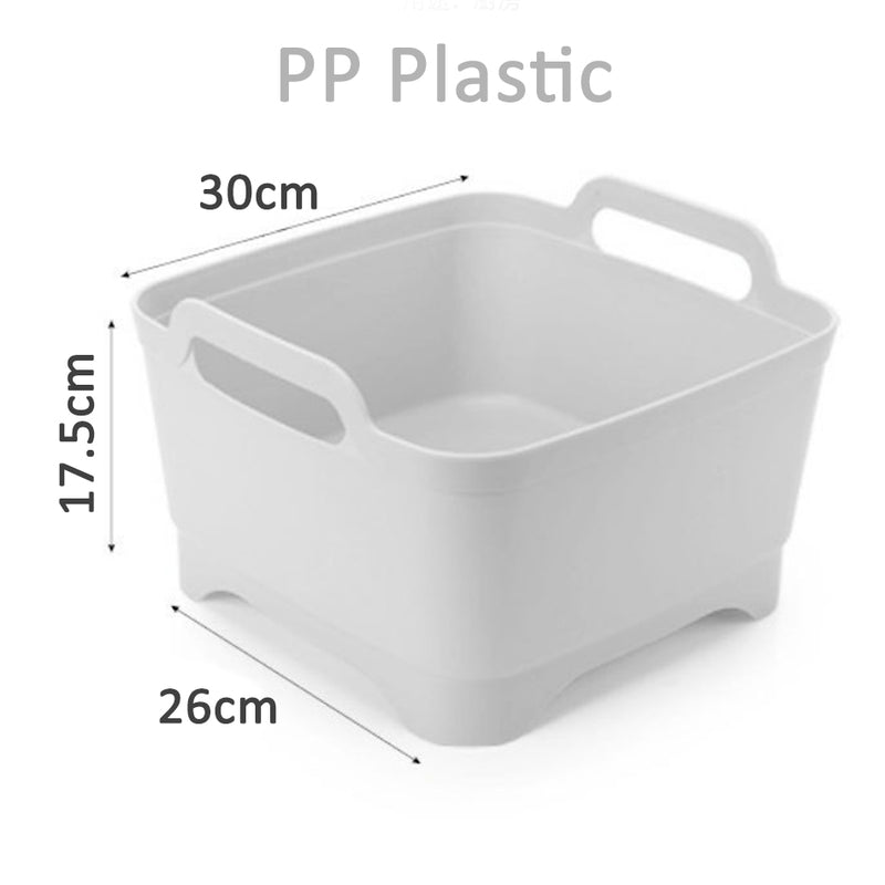 idrop Plastic Portable Sink Drain Fruit & Vegetable Basket / Bakul Mudah Alih Sayur dan Buah / 塑料便携式水槽排水水果和蔬菜篮