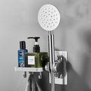 idrop Bathroom Wall Mounted Shower Head Holder Bracket & Toiletry Mini Shelf