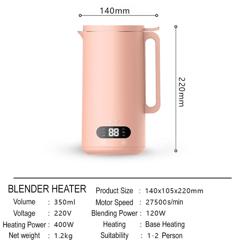 idrop 350ml Multifunction Smart Electric Mini Soy Milk Blender & Heater [ 400W ]