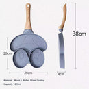 idrop Nonstick Cute Frog Head Shape Frying Pan Skillet [ 3 Slot ] / Pemanggang Tidak Lekat Bentuk Kepala Katak Comel / 3孔青蛙头造型复底煎蛋器(3格煎盘)