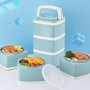 idrop [ 3 LAYER ] 14CM Stainless Steel Japanese Style Food Lunch Box / Bekas Makanan 3 Lapis / (三层)14CM日式保真空提篮(饭格)(方形 )(304)
