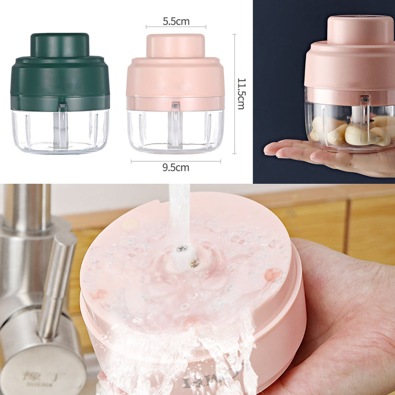 idrop Cordless Mini Electric USB Portable Garlic Blender Grinder
