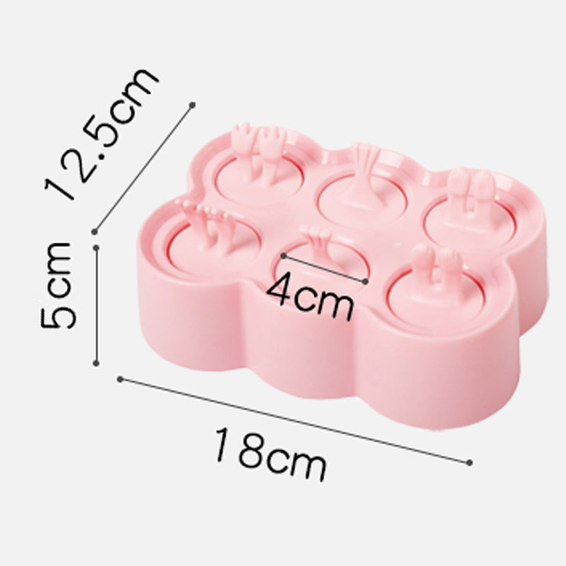 idrop [ 6 SLOT ] Animal Mini Ice Cream Popsicle Mold / Acuan Aiskrim Bentuk Haiwan Mini / 动物迷你冰淇淋冰棒模具