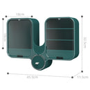 idrop Wall Mounted Cosmetic Storage Cabinet Drawers with Transparent Side Rotating Window