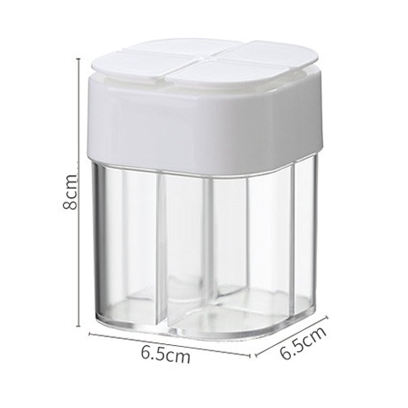 idrop [ 4 IN 1 ] Kitchen Clamshell Seasoning Jar Container / Bekas Simpanan Perencah / 四合一翻盖调味罐(塑料)