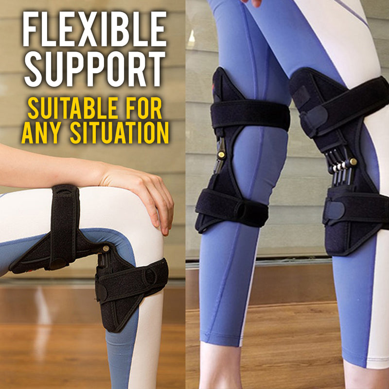 idrop 1 Pair Knee Joint Support Power Booster Braces Stabilizer Pads