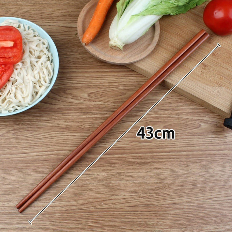 idrop [ 43CM ] Long Solid Wooden Chopstick for Cooking & Food Preparation / Chopstick Kayu Kegunaan Untuk Memasak / 43CM耐高温火锅铁木筷子