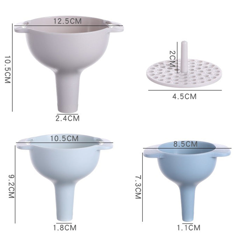 idrop [ 4PCS ] Kitchen Cone Shape Funnel & Filter / Corong Penapis Dapur / 锥形漏斗和过滤器