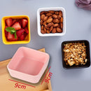 idrop Japanese Style Wooden Serving Tray & Ceramic Square Bowl / Dulang Hidangan Kayu Gaya Jepun & Mangkuk Persegi Seramik / 4格小方碗木板托盘 (9*9CM碗 19*19CM托盘)