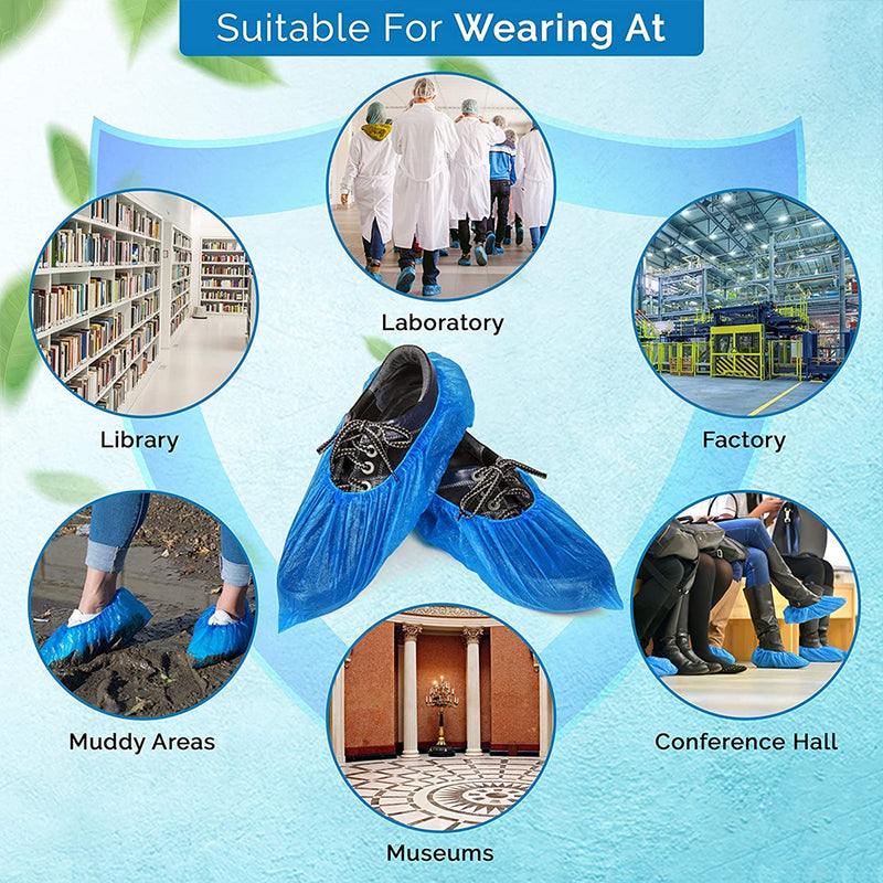 idrop [ 10PCS ] BUNDLE SET Raincoat & Shoe Cover / Set Bundle Baju Hujan & Sarung Kasut Pakai Buang / 套装雨衣和鞋套