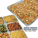 idrop STAINLESS STEEL Food Serving Tray [ 44cm x 34cm ]