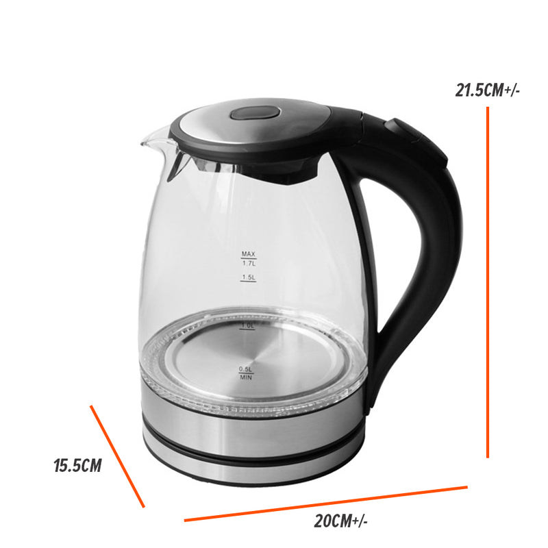 idrop [ 1.7L ] Glass Electric Kettle 1850W / Cerek Air Kaca Elektrik 1700ml / 【1.7L】玻璃电热水壶1850W