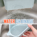 idrop Triangular Multifunctional Kitchen Sink Mount Washing Drainage Storage Basket