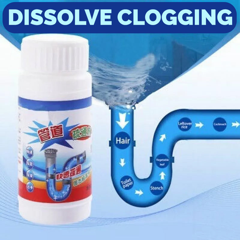 idrop [ 110g ] Anti Clogging Cleaning Powder Agent for Dredging Pipe Sewer Pumbling