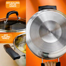 idrop [ 22CM / 24CM ] Stainless Steel Soup Pot [ 1 Layer / 2 layer ] / Periuk Masak Sup / 22CM弧型汤锅 24CM二层弧型汤锅(汤蒸锅)(带格)(复底玻 璃盖)(彩丰)SOUP POT