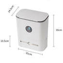 idrop [ 2 IN 1 ] Wall Mounted Trash Rubbish Bin + Tissue Plastic Roll Storage / Tong Sampah + Kotak Simpanan Tisu & Plastic / 塑料中号滑盖壁挂垃圾桶