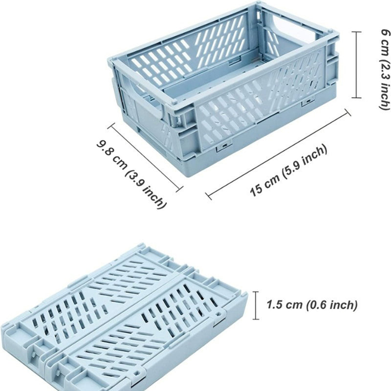 idrop Plastic Mini Folding Storage Box / Kotak Kecil Senang Lipat / 塑料迷你折叠收纳盒(15*9.8*6CM)