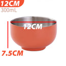idrop [ 12CM / 300ml ] Stainless Steel SUS304 Antibacterial Double Layer Eating Bowl Mangkuk Makan Keluli Tahan Karat 抗菌彩色不锈钢双层碗(304不锈钢)