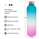 idrop [ 1000ml ]  Tritan Gradient Color Drinking Bottle Time Management / Botol Minuman Urus Masa / 新品渐变色时间刻度杯(塑料 水壶)1000ML