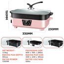 idrop [ 2 IN 1 ] Multifunction Cooking Nonstick Shabu-Shabu Electric Hotpot Cooker / Perkakas Masak Elektrik Hotpot Tidak Lekat / 1350W麦饭石多功能电烤盘(电热锅)