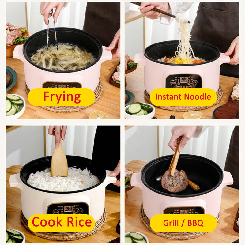 idrop [ 20CM / 26CM ] Smart Electric Cooking Pot with Steamer Layer / Periuk Memasak & Stim Electric / 智能电蒸煮炒锅