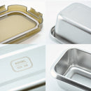 idrop [ 3PCS SET ] SUS316 Stainless Steel Lunch Box [ 600ml / 1200ml / 2000ml ] Rectangular Bento with Sealed Lid Cover / Bekas Makanan Keluli Tahan Karat 3 Set / 日式扁长形316不锈钢保鲜盒三件套(2000/1200/600ML)