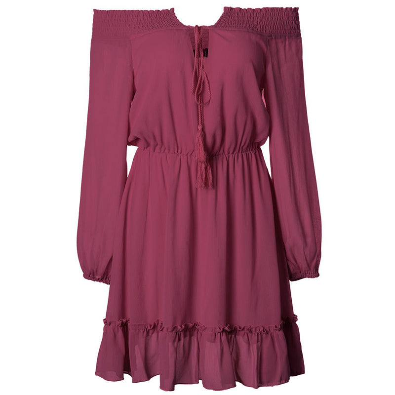 idrop Women's V-Neck Summer Casual Loose Dress