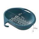 idrop Kitchen Drain Wash Basket for Fruits Vegetables & Plate Dishes / Bakul Basuh Buah Sayur dan Pinggan Mangkuk / 可悬挂塑料沥水蓝