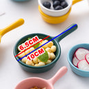 idrop Round Handle Ceramic Seasoning Condiment Dish Plate / Piring Kecil Plat Hidangan Perasa / 陶瓷碟 6.5CM圆柄碟(10CM)(黄/粉红/青/蓝) [ 6.5CM(D) 10CM(L) ] [ YELLOW/PINK/CYAN/BLUE ]