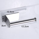 idrop Short Handle Tissue Roll Holder SUS304 Stainless Steel / Pemegang Tisu Gulung Keluli Tahan Karat / 304不锈钢圆柱形纸巾架(短杆)13CM (无痕贴)
