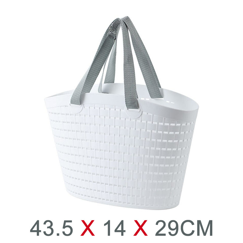 idrop Large Grocery Basket PE Polypropylene Shopping Basket / Beg Beli Belah / 大号PE丙纶手提篮(买菜 篮) [ 43.5 x 14 x 29CM ]