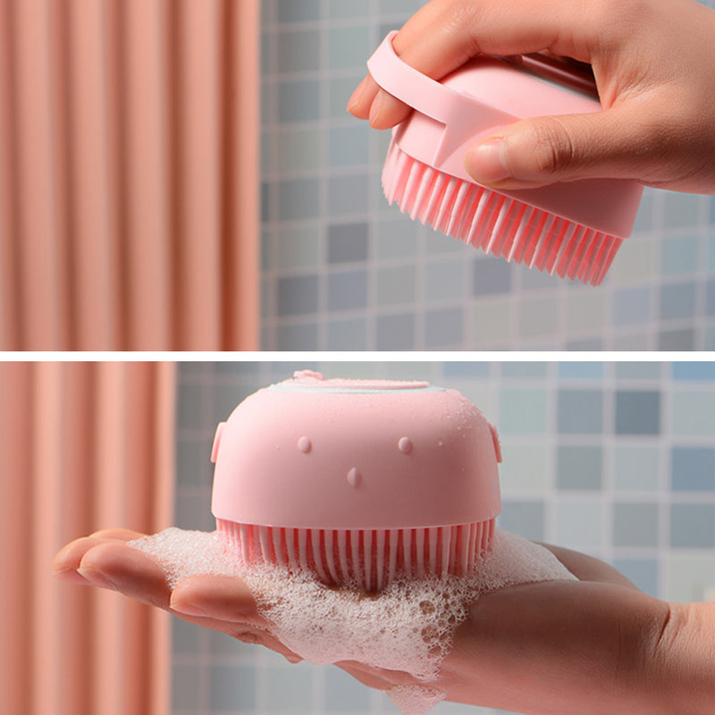 idrop 80ml Bathing Shower Body Scrubber & Soap Shampoo Dispenser Brush