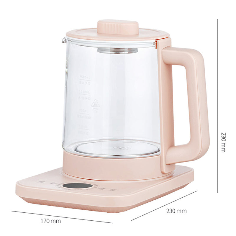 idrop [ 1.5L ] 800W Multifunction Electric Kettle Glass Jar and Steamer