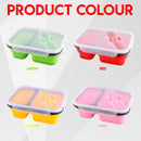 idrop 2 Grid Rectangle Portable Eco Folding Lunchbox Bento