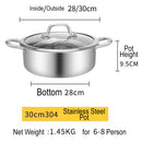 idrop [ 30CM ] 2 IN 1 Stainless Steel SUS304 Furnace Hot Pot