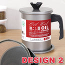 idrop 1.7L Stainless Steel Kitchen Oil Pot Filter Cup