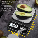 idrop USB Rechargeable Digital Weighing Electronic Kitchen Scale / Mesin Timbang Dapur Elektronik / 充电秤(秤盘不锈钢拉丝 的) [ 3000G / 0.1G ]