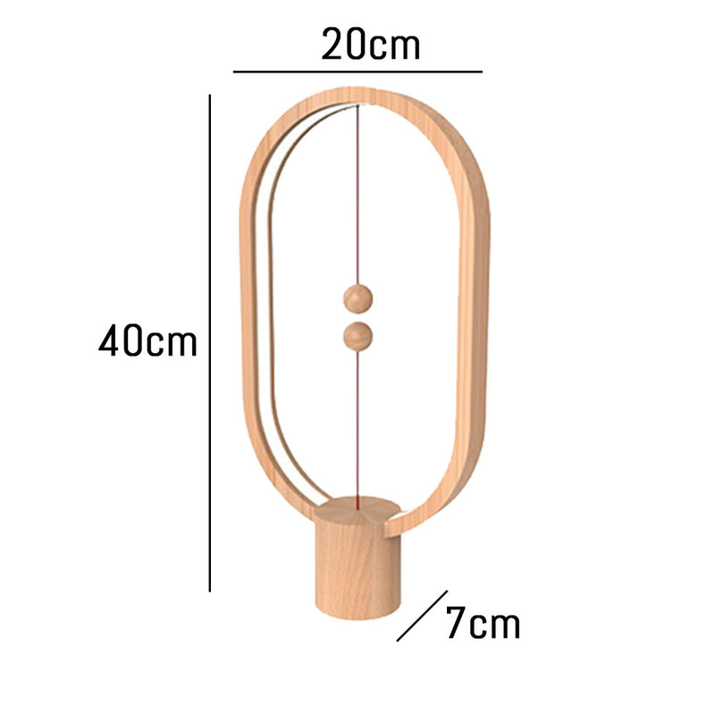 idrop Hanging Magnetic Balance LED Lamp [ Actual Wood ]