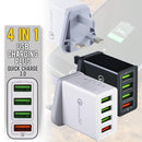 idrop 4 IN 1 Quick Charge 3.0 USB Charging 4-Port Plug ( 1pc ) / Palam Pengecasan Pantas / 快充充电插头 [ 1pc ]