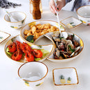 idrop 20PCS Moon Dish Ceramic Tableware Platter Set