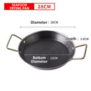 idrop [ 24CM / 28CM ] Double Eared Honeycomb Stainless Steel Flat Bottom Shallow Seafood Frying Pan / Kuali Memasak Keluli Tahan Karat Corak Lebah Tapak Rata Masak Makanan Laut / (不粘)24/28CM不锈钢蜂窝不粘海鲜盘(双耳煎 盘)