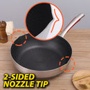 idrop [ 30CM ] SUS316 Stainless Steel Nonstick Honeycomb Cooking Wok with Glass Lid / Kuali Memasak Keluli Tahan Karat / 30CM不锈钢内外蜂窝雪平锅