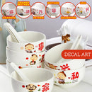 idrop [ 26Pcs ] Ceramic Family Dining Tableware Plateware [ Plate / Rice Bowl / Chopstick / Spoon ]