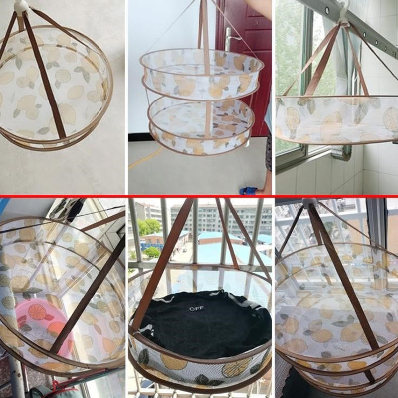 idrop [ 2 Layer ] Large Laundry Drying Cooler Basket 60cm X 75cm / Bakul Jaring Pengeringan Baju Basuhan / 大号双层凉衣篮(双层双围)(60X75CM)