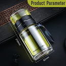 idrop [ 500ml ] 2IN1 Premium High Grade Glass Drinking Flask Tea Separation Bottle With SUS304 Stainless Filter / Botol Minuman Kaca 2 Dalam 1 Bersama Penapis Keluli Tahan Karat / 富光双层玻璃杯大容量茶水分离杯车载便携商务水杯