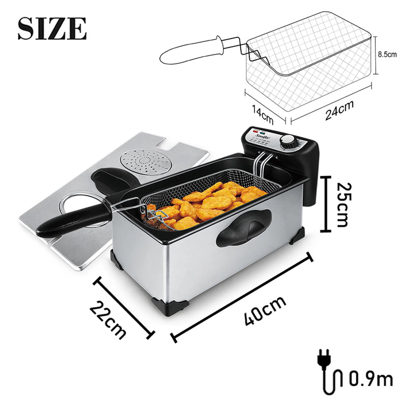 idrop [ 3 Liter ] 2200W Kitchen Electric Deep Fryer Cooker / Penggoreng Makanan / 2200W电油炸锅