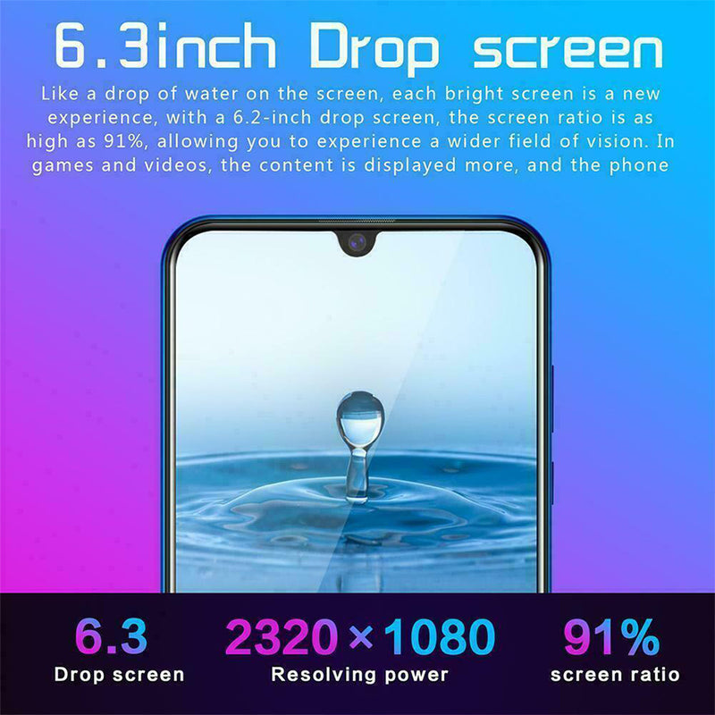 idrop [ P35 Pro ] P-SERIES - 3 Lens Camera / 6.3 inch Screen / 10 Core / 6G + 128G / Android 9.1 Smartphone