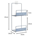 idrop [ 2 LAYER ] Wall Mounted Storage Organizing Rack Shelf