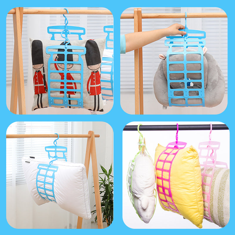 idrop Flexible Folding Plastic Pillow Drying Hanger Rack